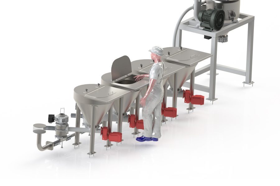 Recipe-driven manual dosing scale